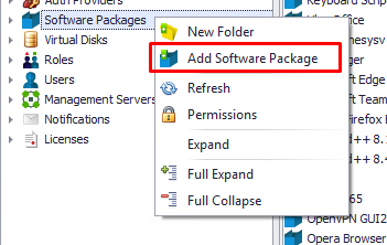 add software package